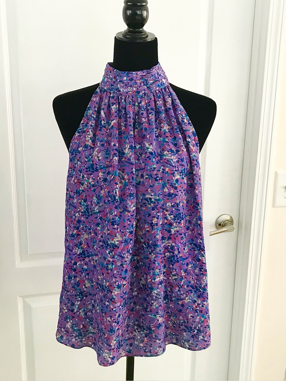 Joie Erola B Halter Top in Lavender Floral, SzXL, NWT